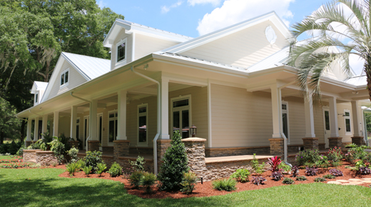 Newberry Architect, photo of custom home under construction, wood framed exterior walls